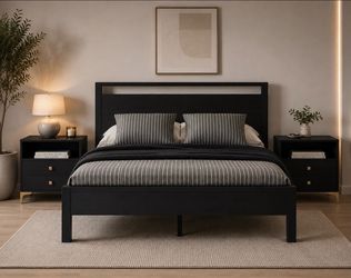 🔥 Full Size Black Bed Frame – Modern, Heavy Duty 800 LB Capacity, new in box 📦 M14