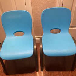 Two Sturdy Children Chairs
