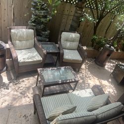 Patio Set - 6 Piece Wicker Patio Set