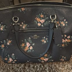 Navy Coach Crossbody Purse