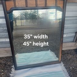 Vintage Wood Frame Mirror
