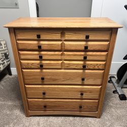 Oak 5 Drawer Dresser 