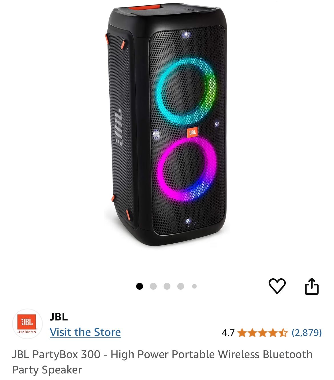 JBL PARTYBOX 300 ( W/stand )