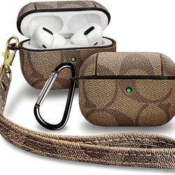 Luxury Stylish Ultra Slim Soft TPU Anti-Slip Scratch Resistant Drop Proof Full Cover Case for Airpods Pro Brown