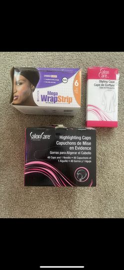 Packs Of Sanek Strips Highlighting Caps & Styling Cape