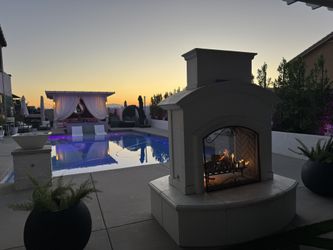 Luxurious Beautiful Double sided Outdoor Gas Fireplace