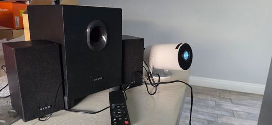 Projector and speakers