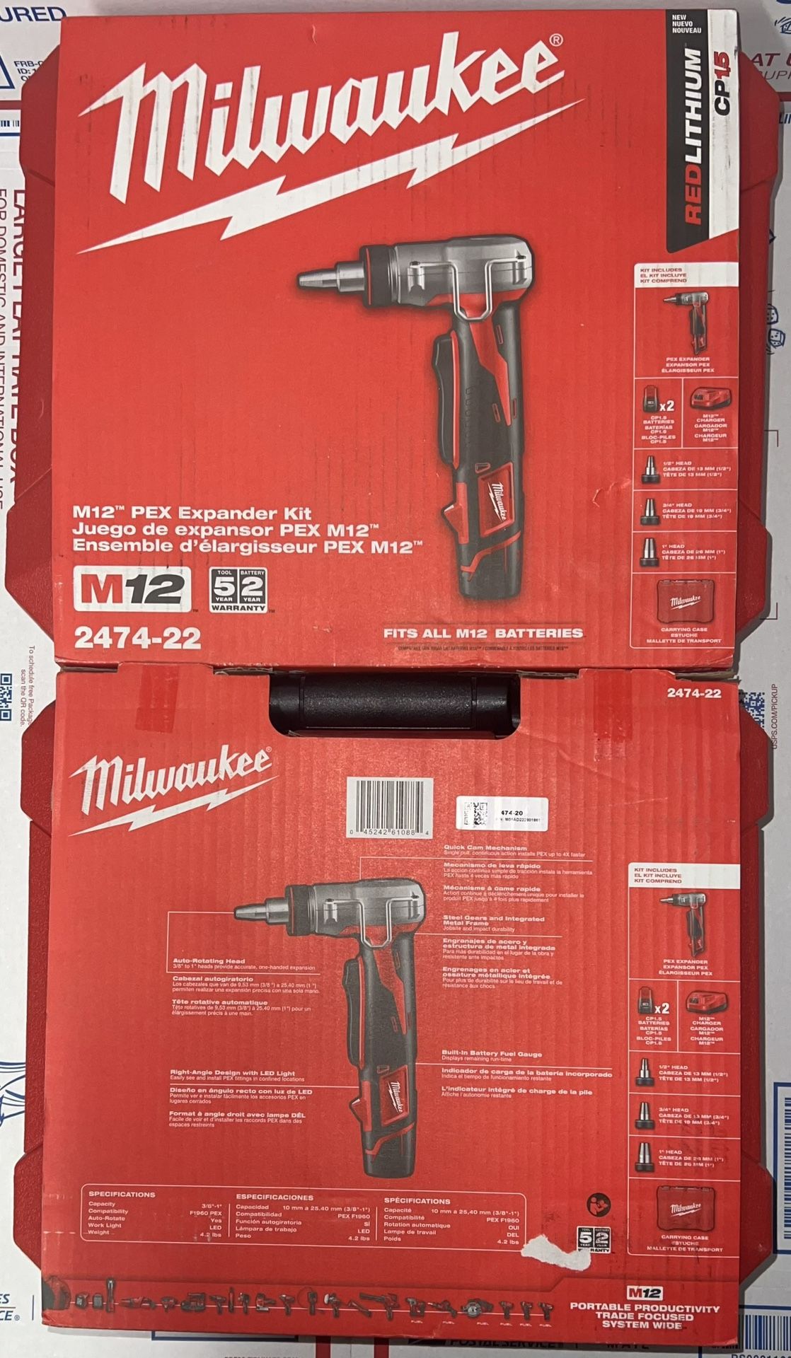 Milwaukee M12 Pex Expander Kit. Model #2474-22