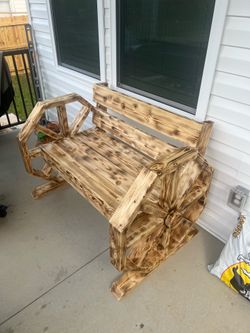 Wood bench