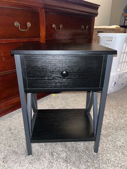 Small wooden bedside drawer