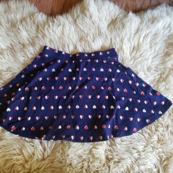 Girls Navy Heart Skirt Sz. 9/10