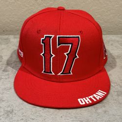Los Angeles Angels Shohei Ohtani #17 Red MLB Baseball Snapback Cap Hat