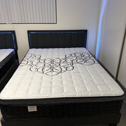 Queen size mattress pillow top new 12”