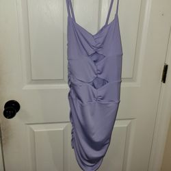 Light Purple Going out Dress With Cutouts