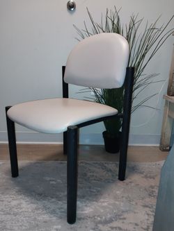 Modern Gray Faux Leather Accent Chair