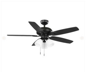 Hampton Bay Rockport II 52 in. Indoor Matte Black LED Ceiling Fan - New