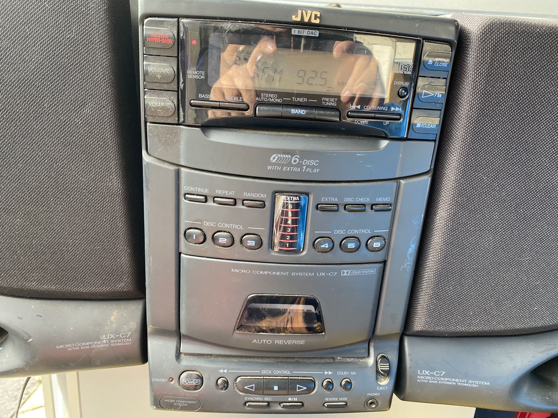 Vintage JVC UX-C7 Micro Component System 6 Multidisc Player & Tape Player