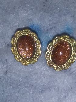 Vintage sand stone earrings