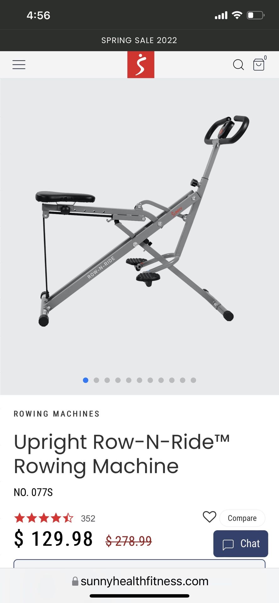Upright Row NRide Sunny Health And Fitness