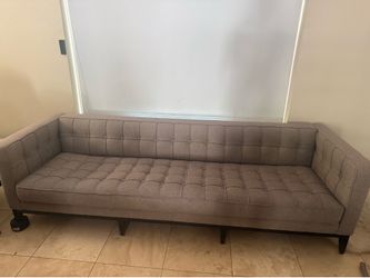 Modern Button-Tufted Mid-Century Style Sofa – Excellent Condition