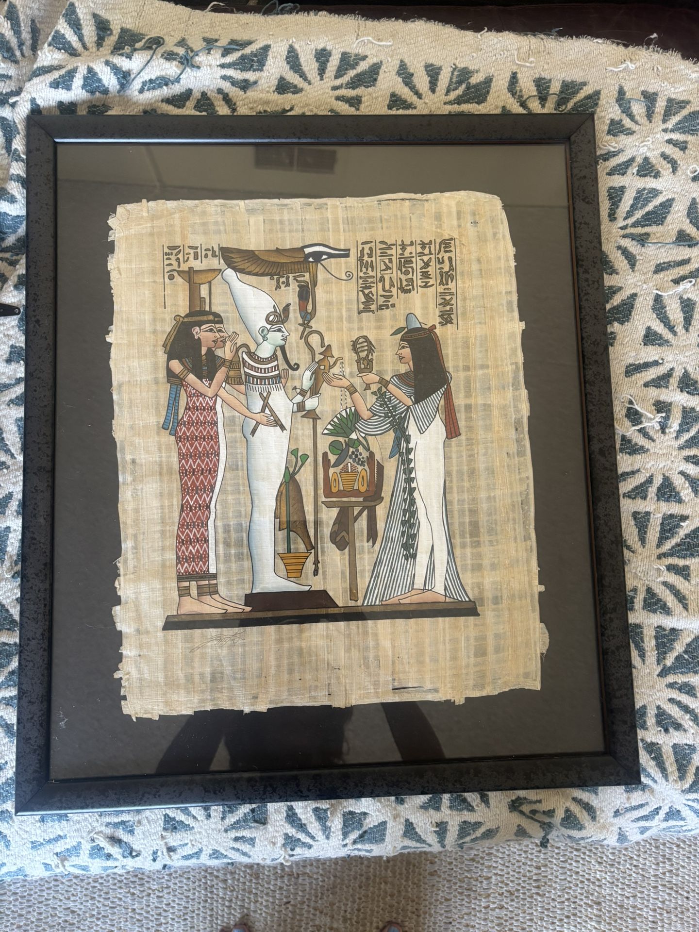 Egyptian Art, Print, Framed And Matted
