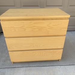 Vintage IKEA MALM 3 Drawer Dresser