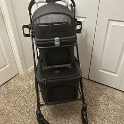 New Beberoad Pets T1 Double Lightweight Foldable Pet Stroller Detachable Carrier