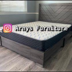 Queen New Bed With Nice 10” Orthopedic Supreme Mattress Included 📍 