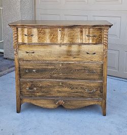 Antique Tiger Oak Buffet 