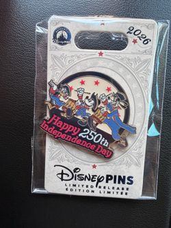 2026 Disney Parks Happy 250th Independence Day 250th America Mickey LR Pin