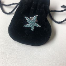 New Swarovski Crystal Starfish Tac Pin Brooch