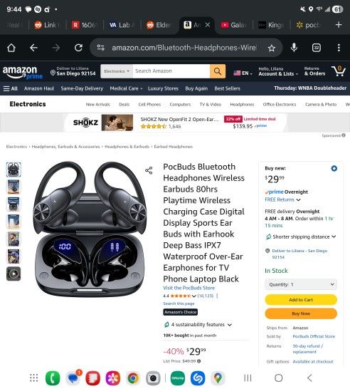 Earbuds Headphones. Brand New