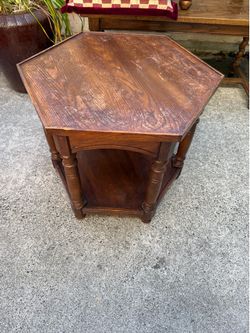 Free five sided wood table