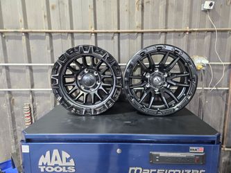 17 inch matte black/gloss finish fuel rims