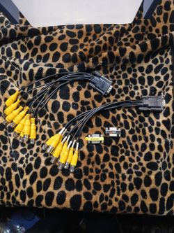 Eyemax / CCTV DVR 8-Channel BNC Pigtail Cables with DB15 Gender Changers"