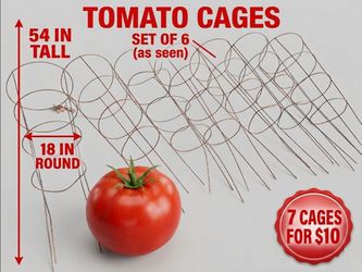 Five tomato cages for gardening
