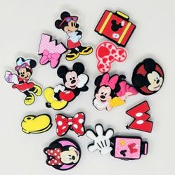 14 pcs Crocs Charms Jumbo Disney Mickey Minnie S9Z