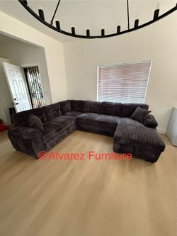 Corduroy sectional sleeper with storage