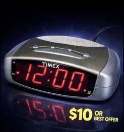 Timex Digital Alarm Clock Red LED Display Snooze Dimmer