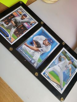 Framed Clayton Kershaw Cards