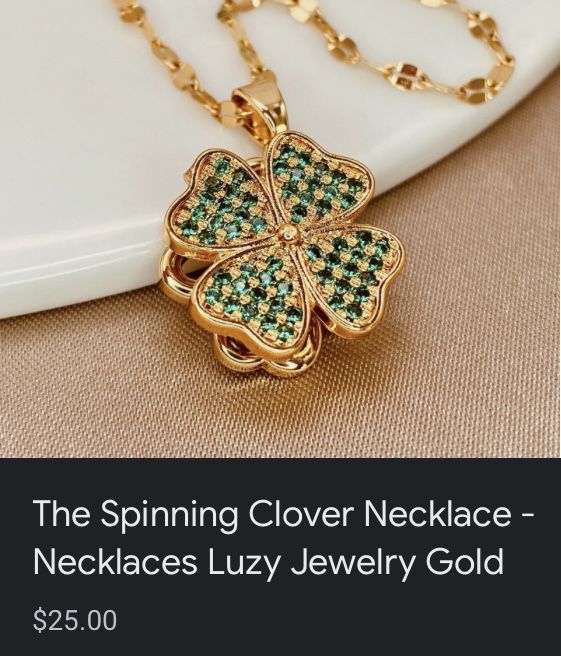 The Spinning Clover Necklace - Necklaces Luzy Jewelry Gold