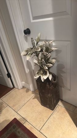 Plant and vase