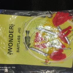 Vintage Unopened Wonder Baitless Jig 4 Count Package