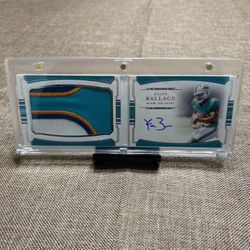 Kalen Ballage Miami Dolphin Booklet Auto Patch 