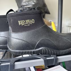 Red Head Ankle Boots Men Size 8 