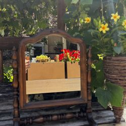 Antique Victorian Vintage Wooden Vanity Dresser 