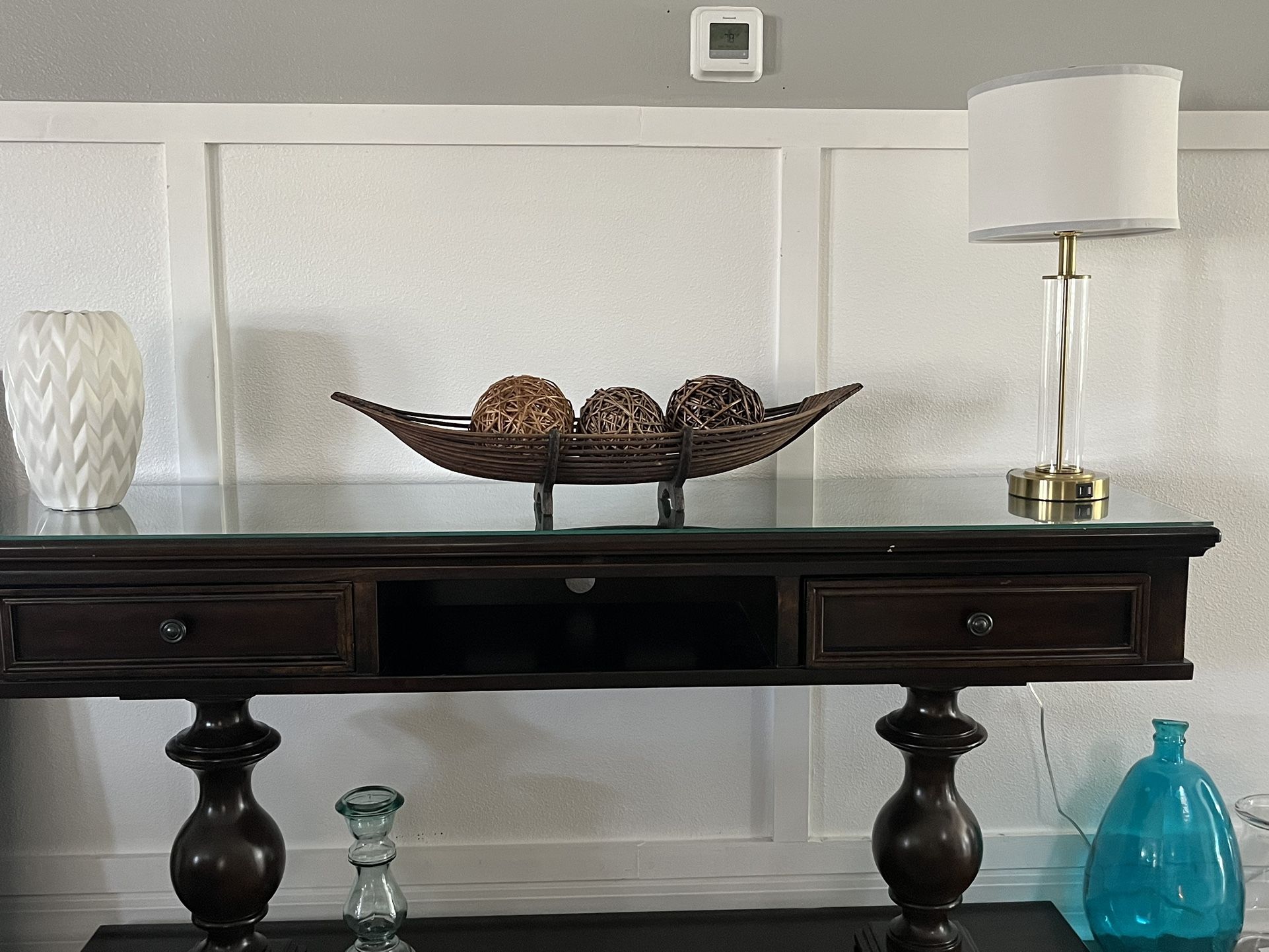 Unique Wooden Boat Decor Piece