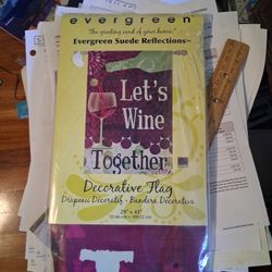 Decorative Flag, Let's Wine Together, New