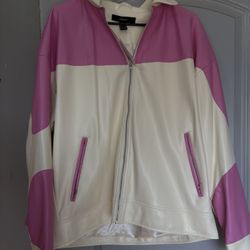 Pink And White Bomber Jacket F21