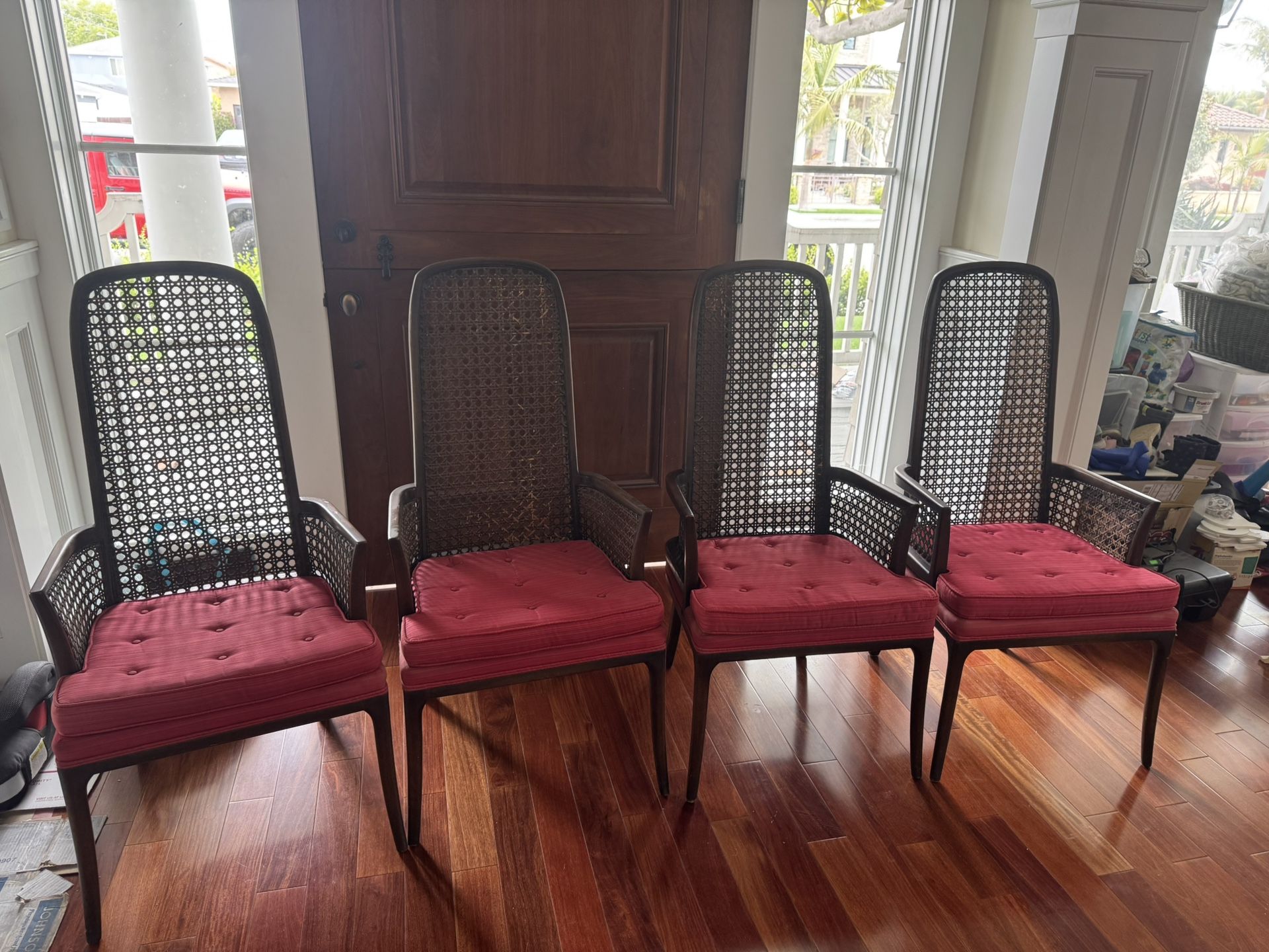 Mid-Century Modern Cane Back Chairs By John Stuart